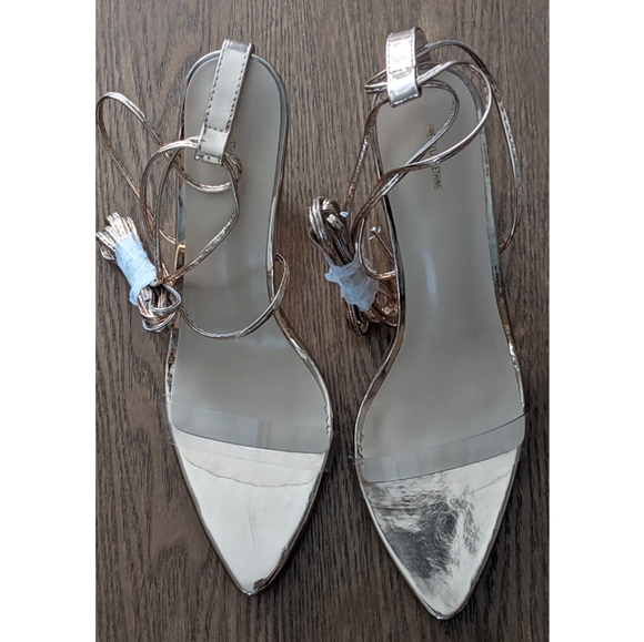 Rose Gold Point Toe Sandal - Picture 2 of 8